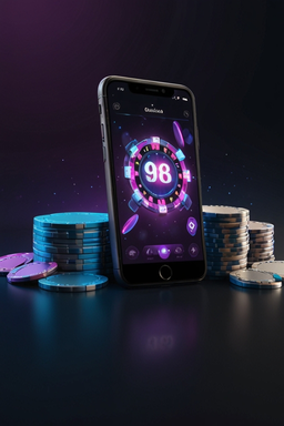 Smartphone met casino-app